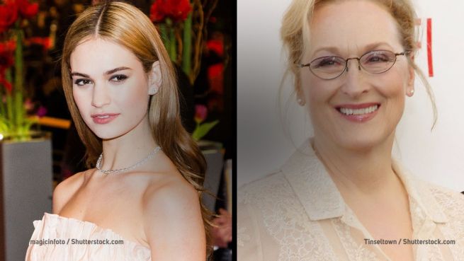 go to Plötzlich verwandt: Meryl Streep und Lily James